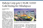 K Raheja Corp achieves LEED Gold Rating by USGBC for Mindspace Madhapur